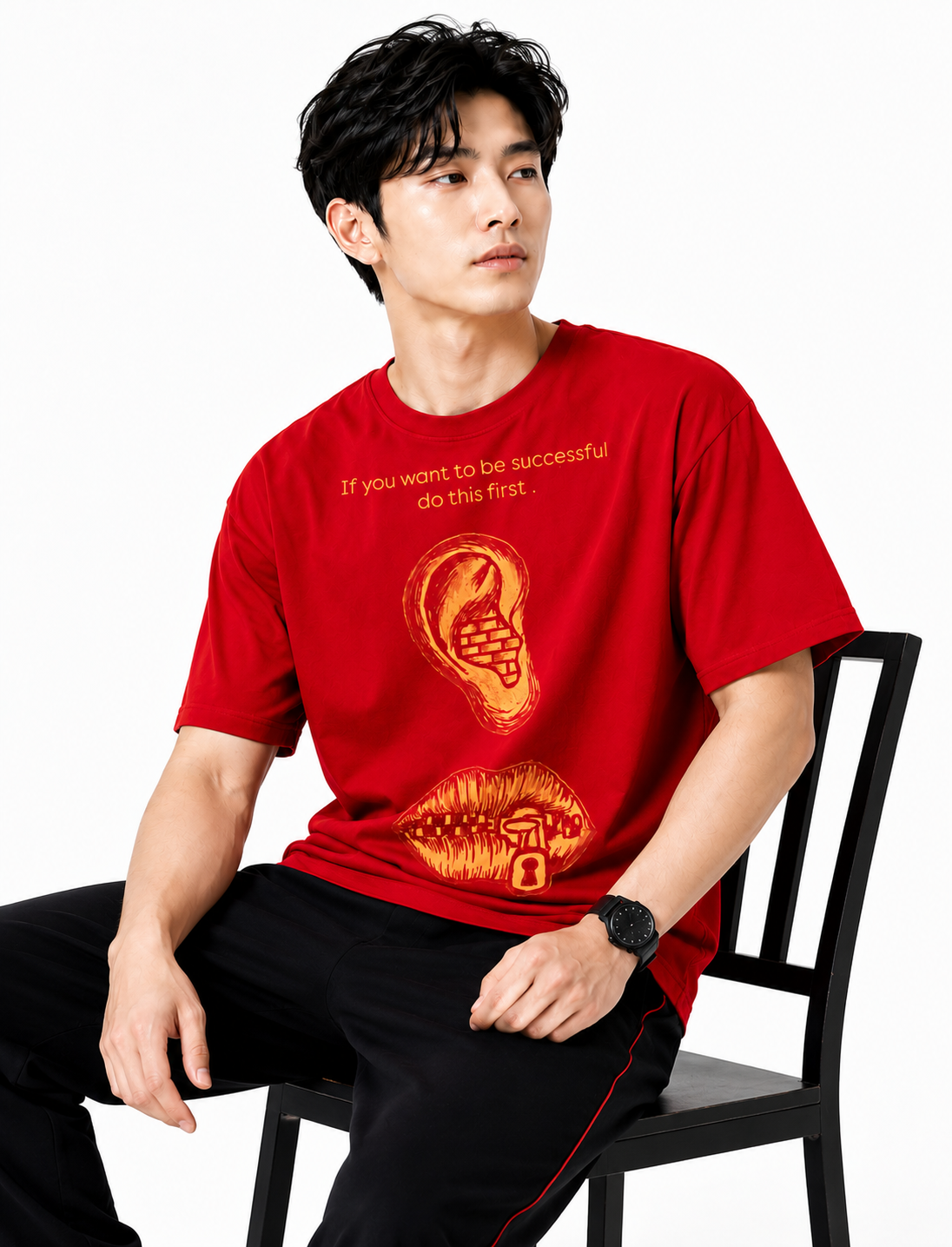 Attitude Men Slogan Printed Oversized tshirt For Men| Slogan Trending T- Shirt