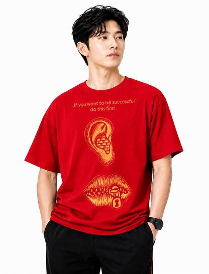 Attitude Men Slogan Printed Oversized tshirt For Men| Slogan Trending T- Shirt