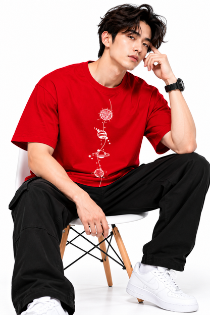 Attitude T-Shirts for Men | Round Neck Printed Oversized Cotton Tshirt
