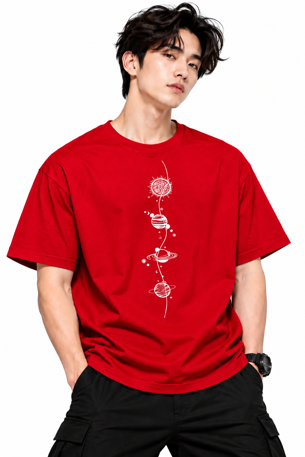 Attitude T-Shirts for Men | Round Neck Printed Oversized Cotton Tshirt