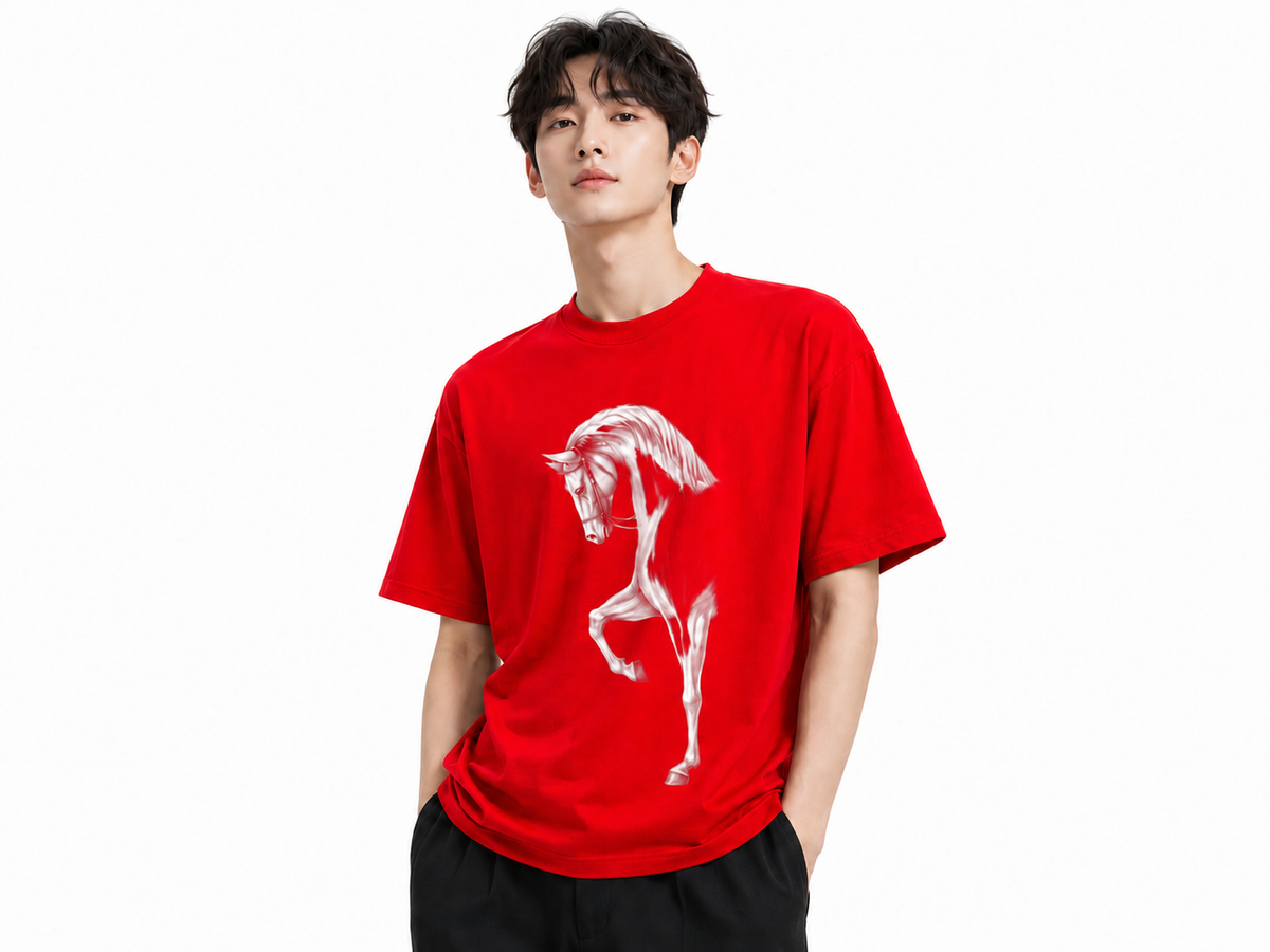 Attitude Men Typography Printed Round Neck Pure Cotton Oversized T-shirt