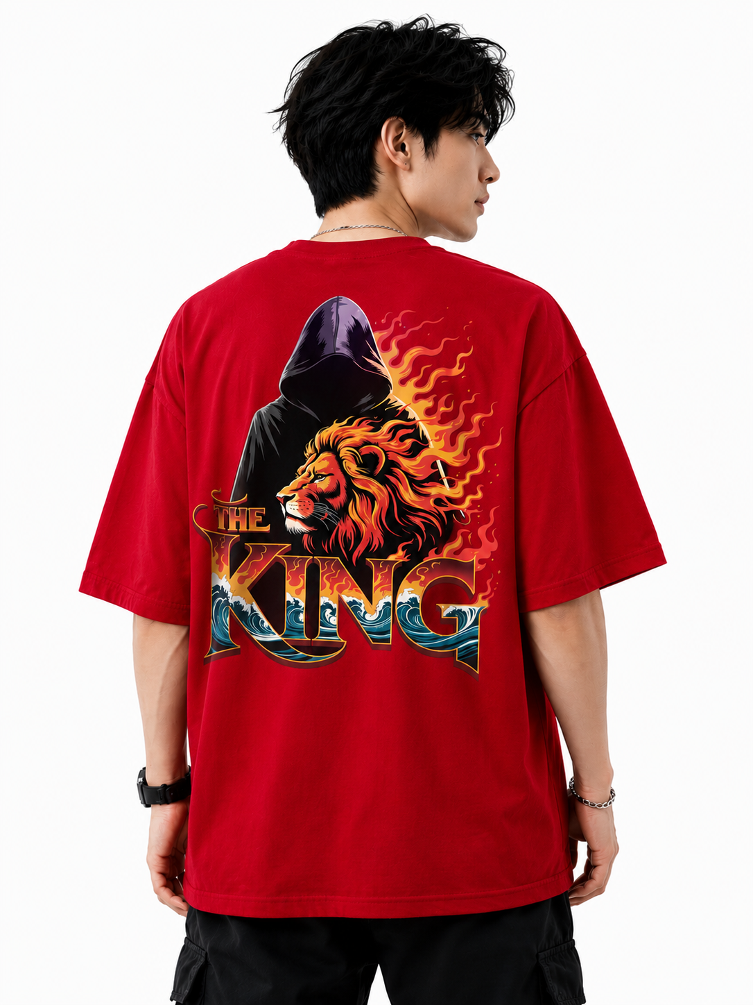Attitude Men's King Printed T-Shirt | Premium Cotton Casual Round Neck Tee for Men