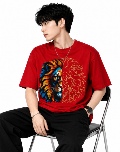 Attitude T-Shirts for Men, | Premium Cotton Casual Round Neck Tee for Men | Oversized Printed T-Shirt for Men