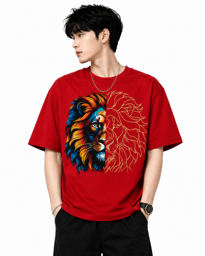 Attitude T-Shirts for Men, | Premium Cotton Casual Round Neck Tee for Men | Oversized Printed T-Shirt for Men
