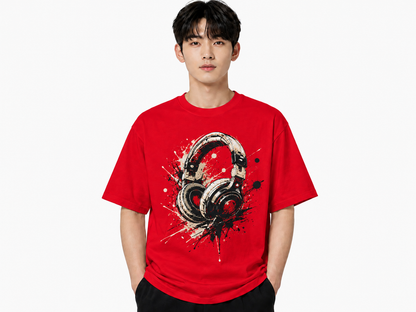 Attitude Men Typography Printed Oversized T-Shirt - Men