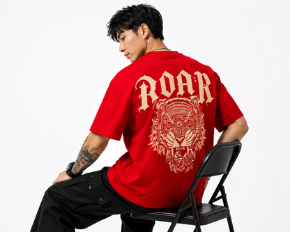 Attitude Men Printed Oversized Fit Cotton T- Shirt