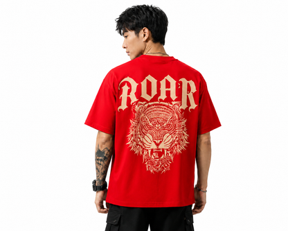 Attitude Men Printed Oversized Fit Cotton T- Shirt