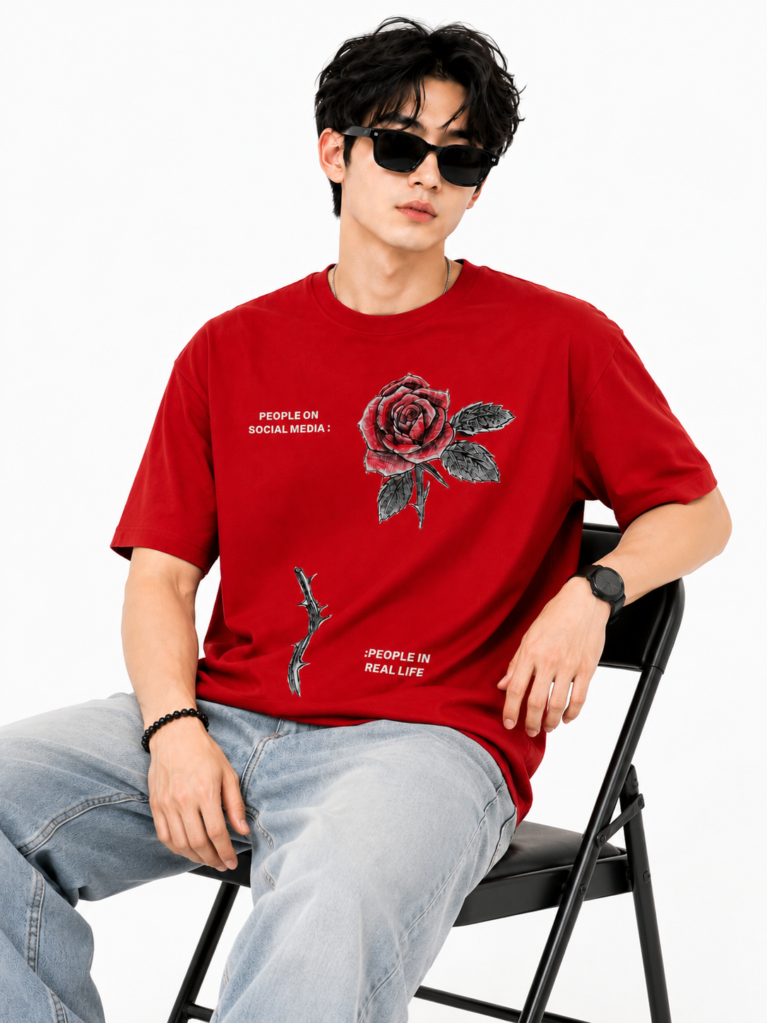 Attitude T-Shirts for Men | Oversized Slogan Printed T-Shirt for Men | 100% Pure Cotton T Shirt For Men