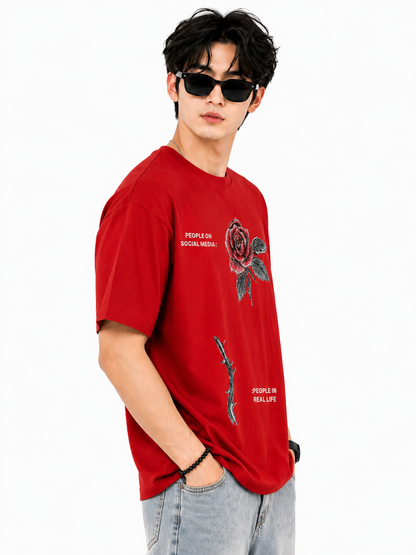 Attitude T-Shirts for Men | Oversized Slogan Printed T-Shirt for Men | 100% Pure Cotton T Shirt For Men