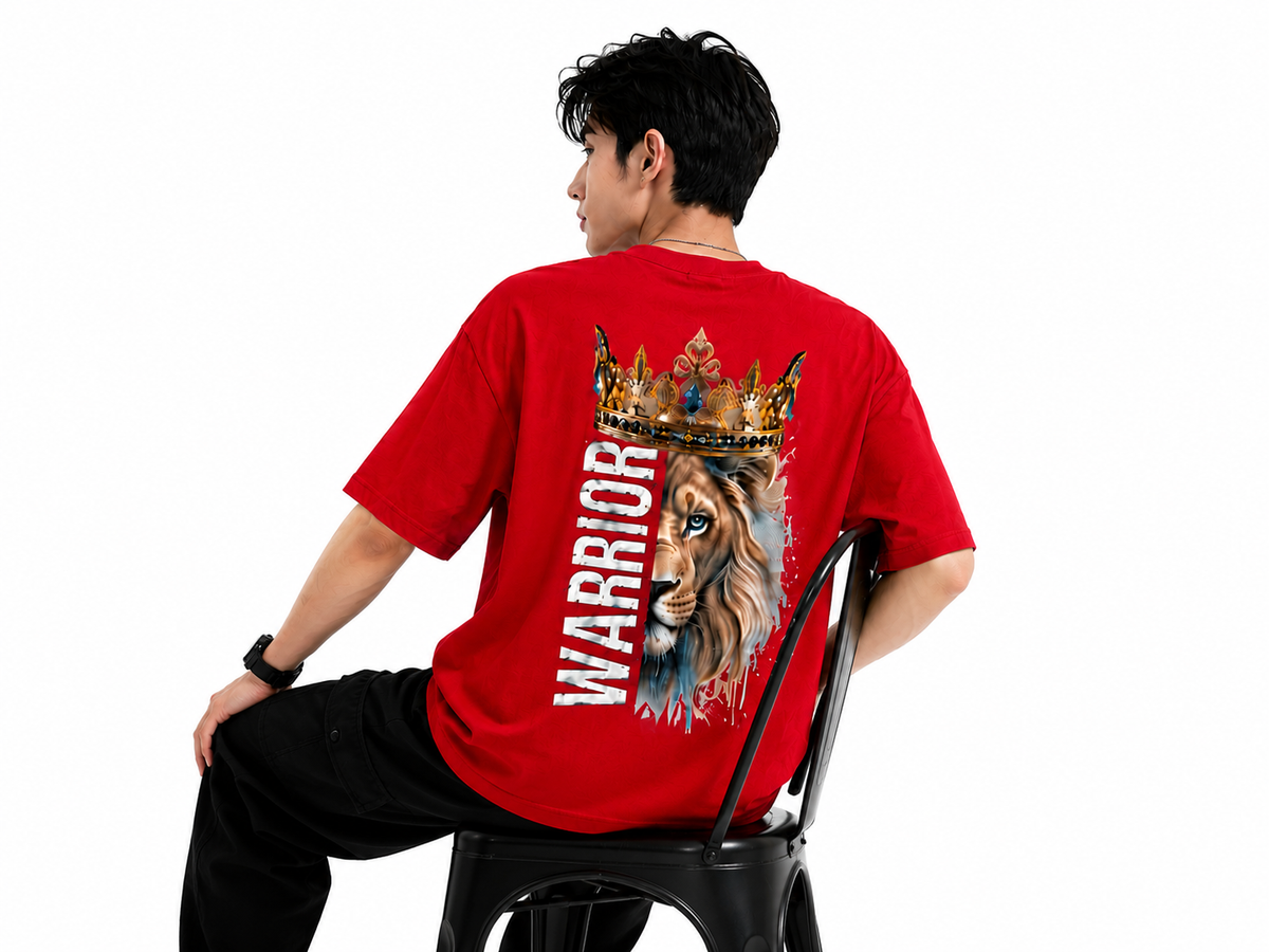 Attitude Men Tiger Printed Oversized Black Tee | Anime T Shirt | Baggy T Shirt