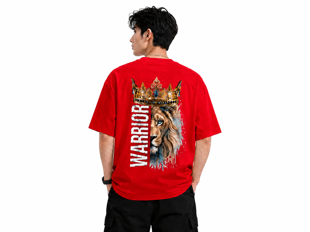 Attitude Men Tiger Printed Oversized Black Tee | Anime T Shirt | Baggy T Shirt