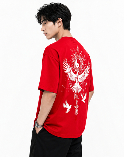 Attitude Start Of Fashion tshirt for men oversized Anime Bird Printed T shirt