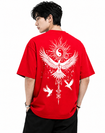 Attitude Start Of Fashion tshirt for men oversized Anime Bird Printed T shirt