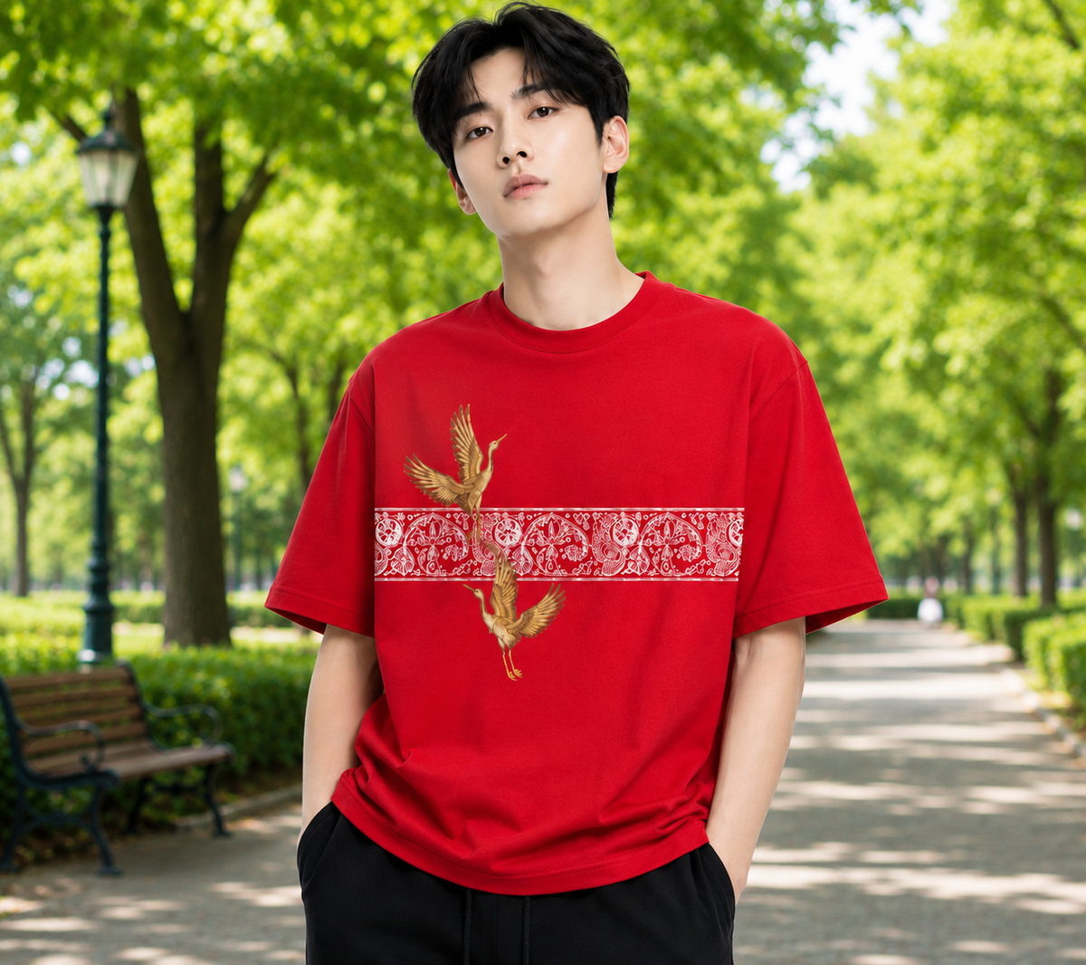 Attitude Men Typography Printed Round Neck Pure Cotton Oversized T-shirt