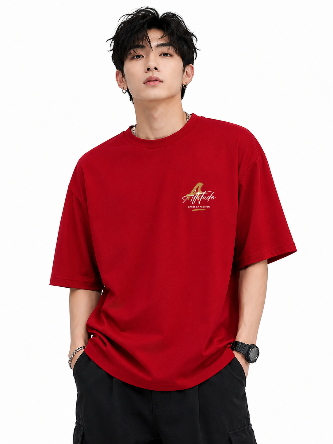 Attitude Start Of Fashion tshirt for men oversized Anime Bird Printed T shirt