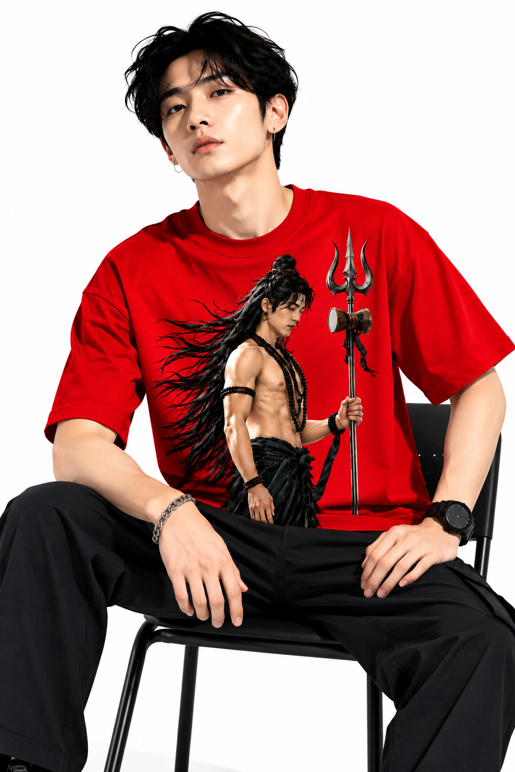 Attitude T-Shirts for Men | Mahadev Printed t shirt | Oversized 100% Pure Cotton T Shirt