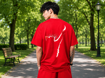 Attitude Oversized Anime Graphic T-Shirt for Men | Mens LoosE Fit Back Printed Oversized Tshirt