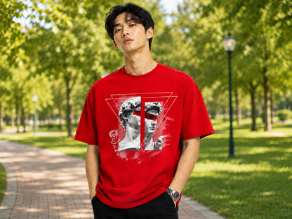 Attitude Men's Oversized Graphic T-Shirt for Men | Soft Cotton | Drop Shoulder Relaxed Fit | Printed Casual Tshirt for Men