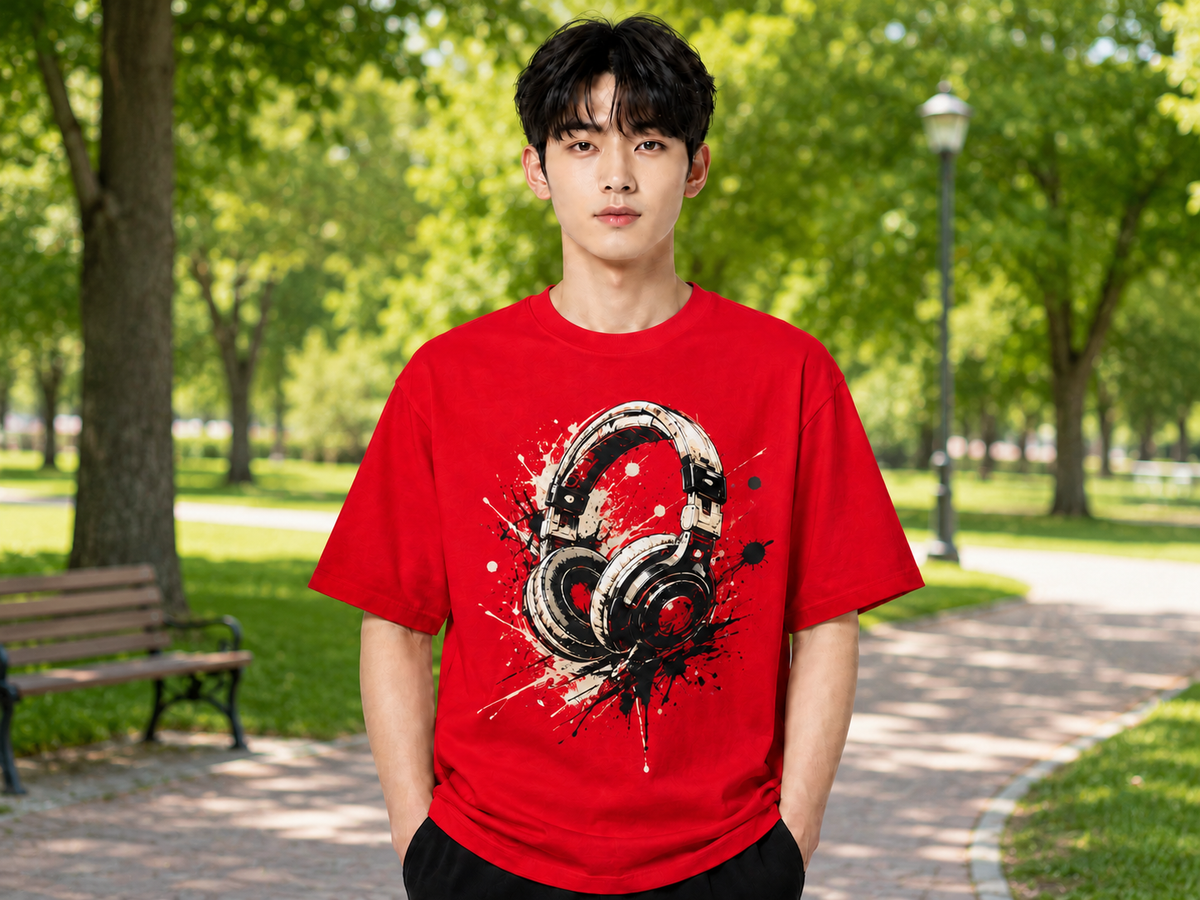 Attitude Men Typography Printed Oversized T-Shirt - Men