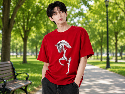 Attitude Men Typography Printed Round Neck Pure Cotton Oversized T-shirt
