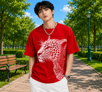 Attitude Men Tiger Warrior Oversized Black Tee | Anime T Shirt | Baggy T Shirt