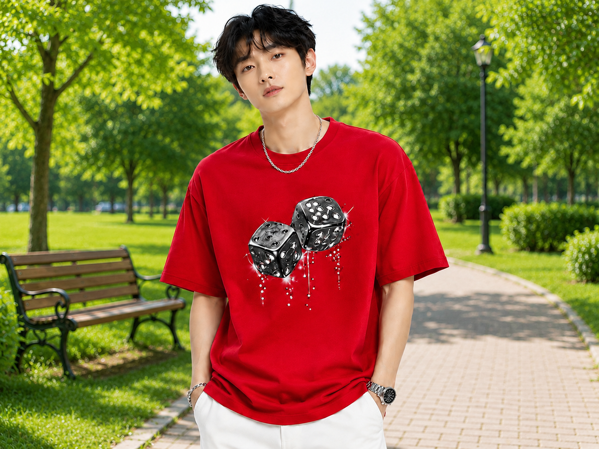 Attitude Men Casual Printed Oversized T-Shirt