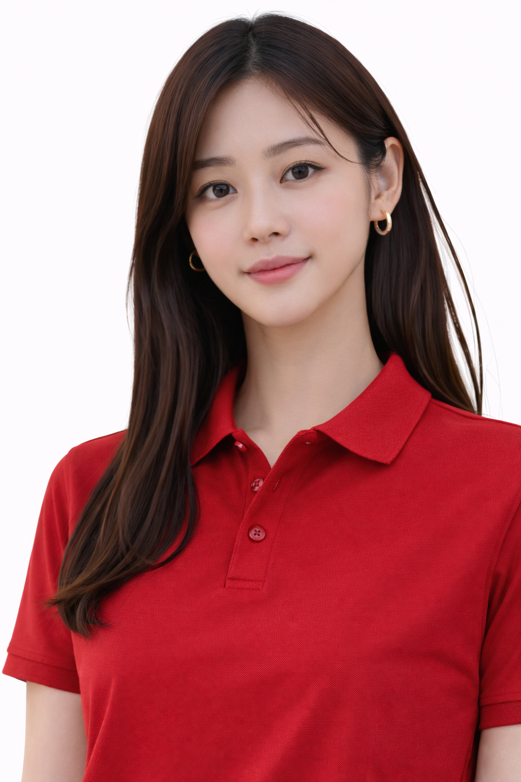 Attitude Start of Fashion Classic Red Polo T-Shirt for Women