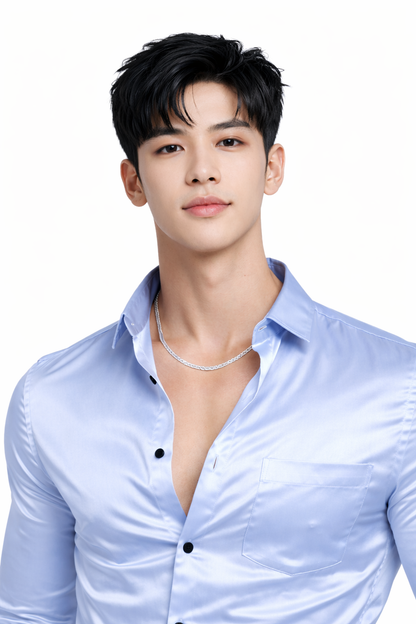 Attitude Start of Fashion Men’s Premium Sky Blue Satin Slim Fit Shirt – Full Sleeve Party Wear