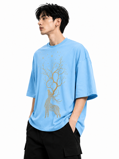 Attitude T-Shirts for Men | Oversized T-Shirt | Wild Life Printed t shirt | 100% Pure Cotton T Shirt