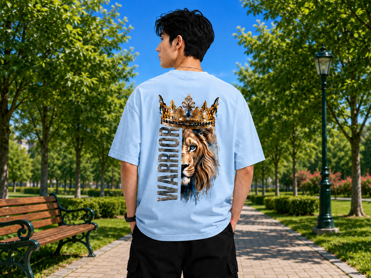 Attitude Men Tiger Printed Oversized Black Tee | Anime T Shirt | Baggy T Shirt