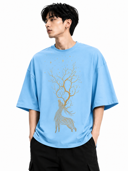 Attitude T-Shirts for Men | Oversized T-Shirt | Wild Life Printed t shirt | 100% Pure Cotton T Shirt