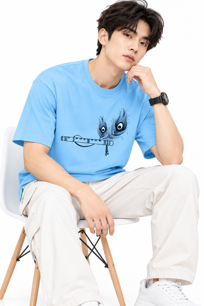 Attitude T-Shirts for Men | India's Number one Trending Brand | Murli Printed | 100% Pure Cotton Oversized Printed Tee