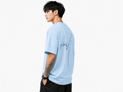 Attitude Oversized Anime Graphic T-Shirt for Men | Mens LoosE Fit Back Printed Oversized Tshirt