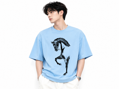 Attitude Men Typography Printed Round Neck Pure Cotton Oversized T-shirt