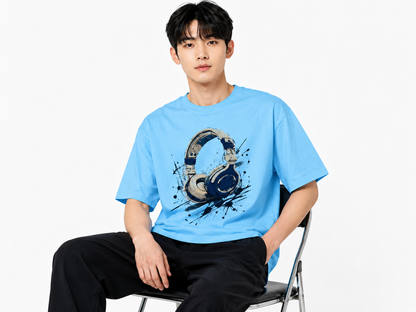 Attitude Men Typography Printed Oversized T-Shirt - Men