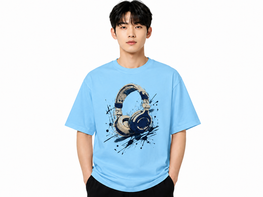 Attitude Men Typography Printed Oversized T-Shirt - Men