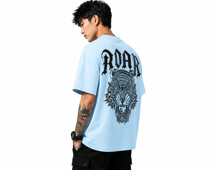 Attitude Men Printed Oversized Fit Cotton T- Shirt