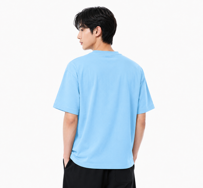 Attitude Men Bird Fly Printed Oversized Fit Cotton T- Shirt
