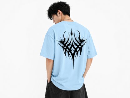 Attitude Men oversized anime gym Printed Crew Neck Oversized Fit Cotton T- Shirt