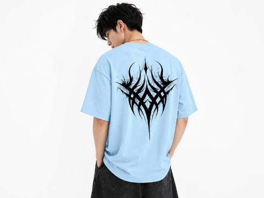 Attitude Men oversized anime gym Printed Crew Neck Oversized Fit Cotton T- Shirt
