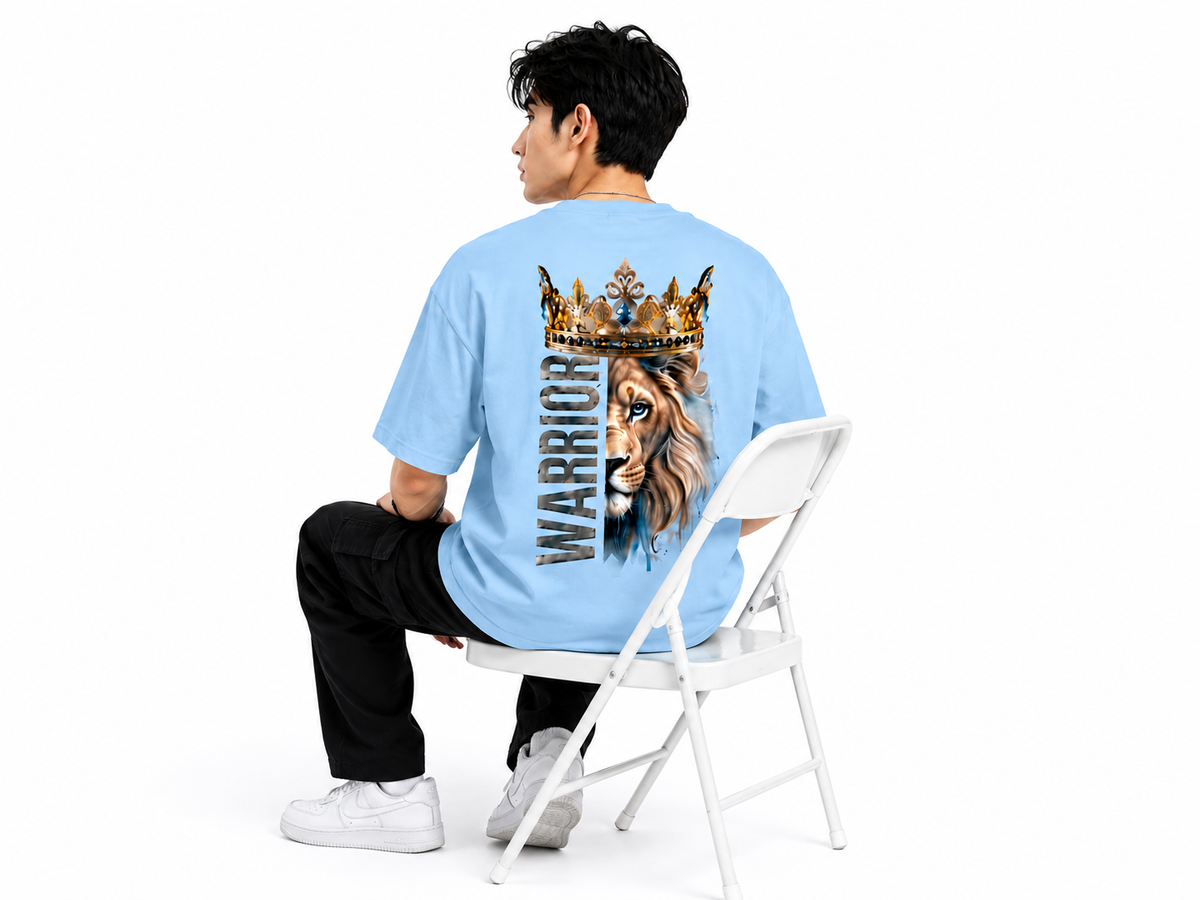 Attitude Men Tiger Printed Oversized Black Tee | Anime T Shirt | Baggy T Shirt