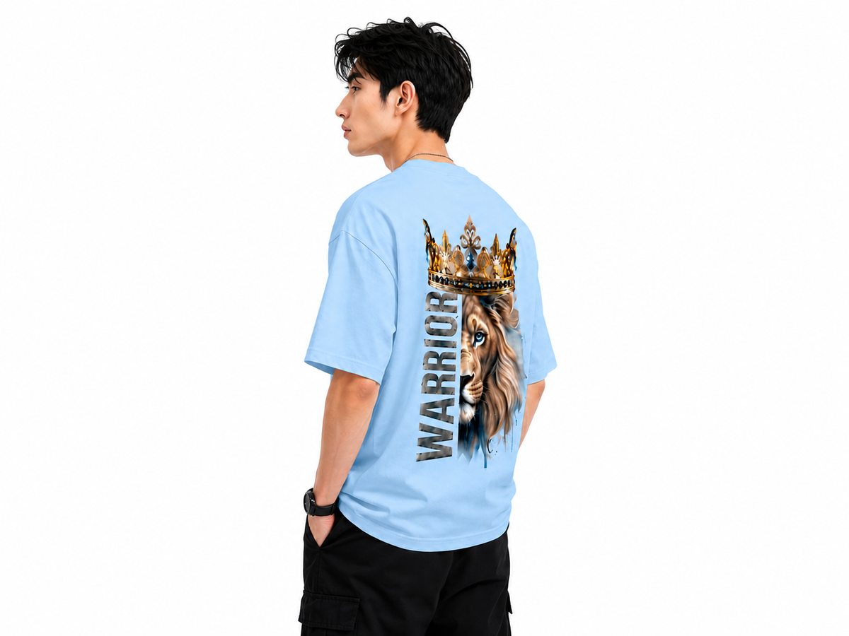 Attitude Men Tiger Printed Oversized Black Tee | Anime T Shirt | Baggy T Shirt