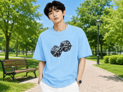 Attitude Men Casual Printed Oversized T-Shirt