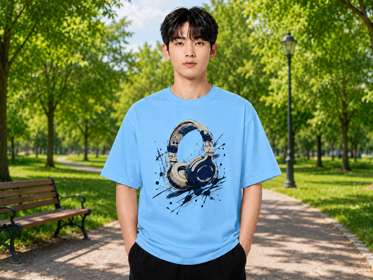 Attitude Men Typography Printed Oversized T-Shirt - Men