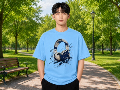 Attitude Men Typography Printed Oversized T-Shirt - Men