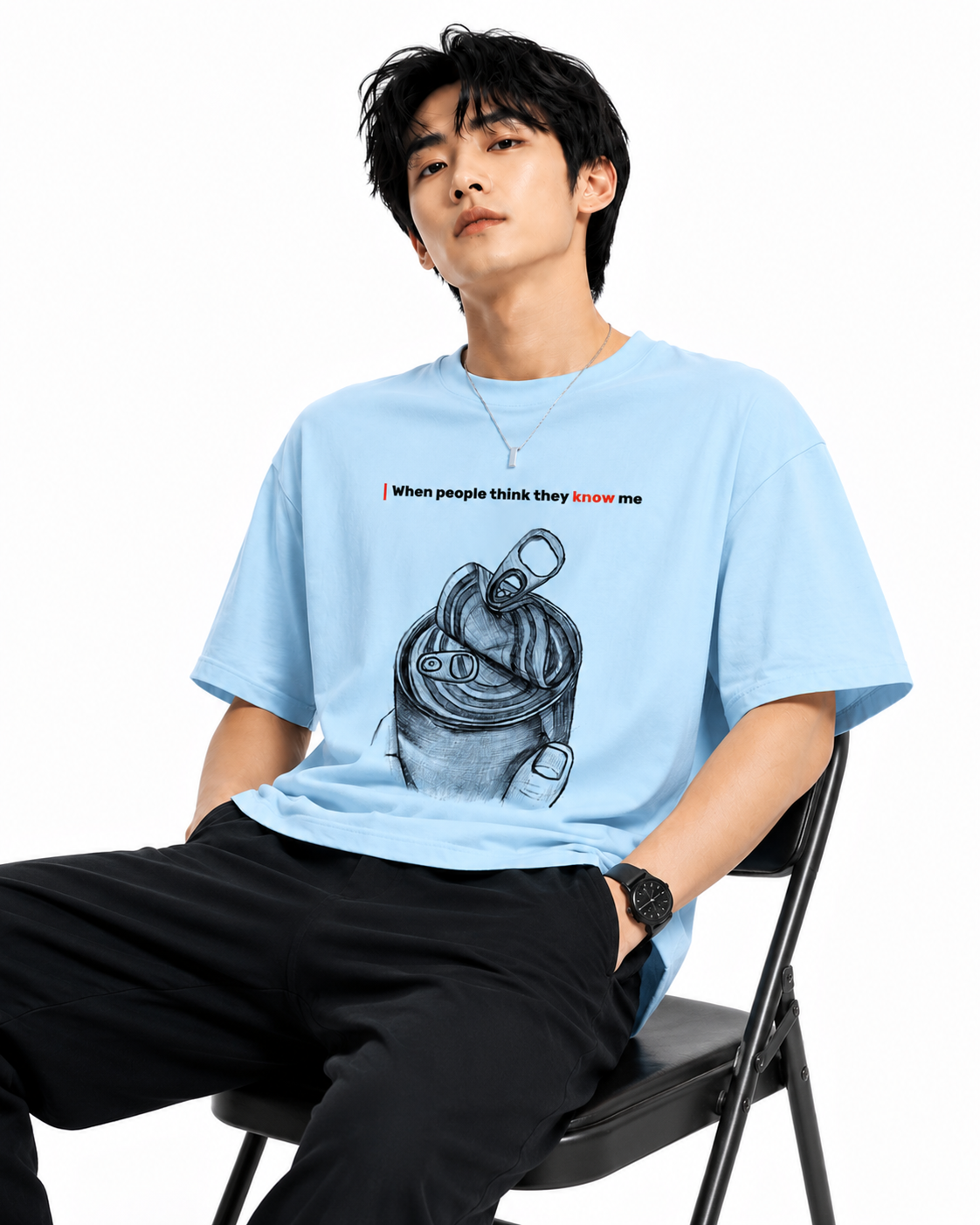Attitude T-Shirts for Men | Oversized Slogan Printed T-Shirt for Men | Cotton T Shirt For Men