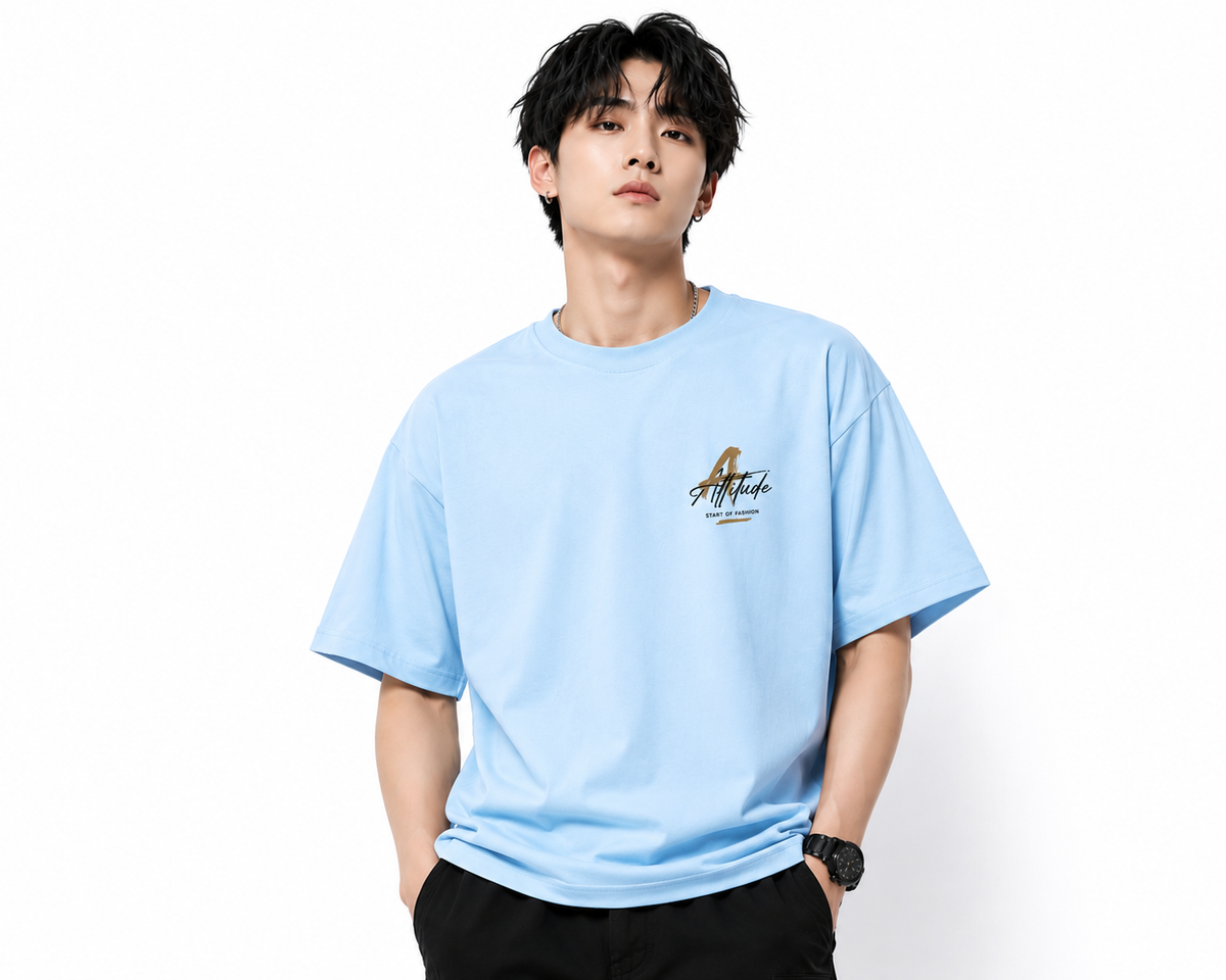 Attitude Oversized Anime Graphic T-Shirt for Men | Mens LoosE Fit Back Printed Oversized Tshirt