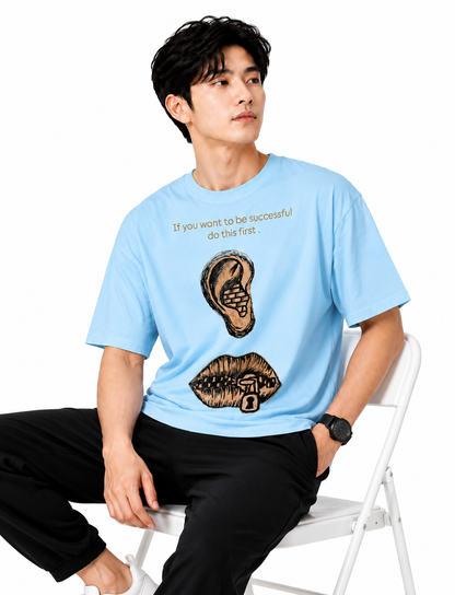 Attitude Men Slogan Printed Oversized tshirt For Men| Slogan Trending T- Shirt