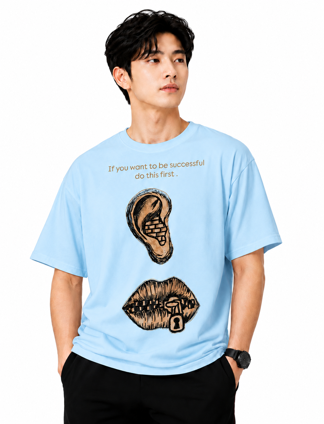 Attitude Men Slogan Printed Oversized tshirt For Men| Slogan Trending T- Shirt