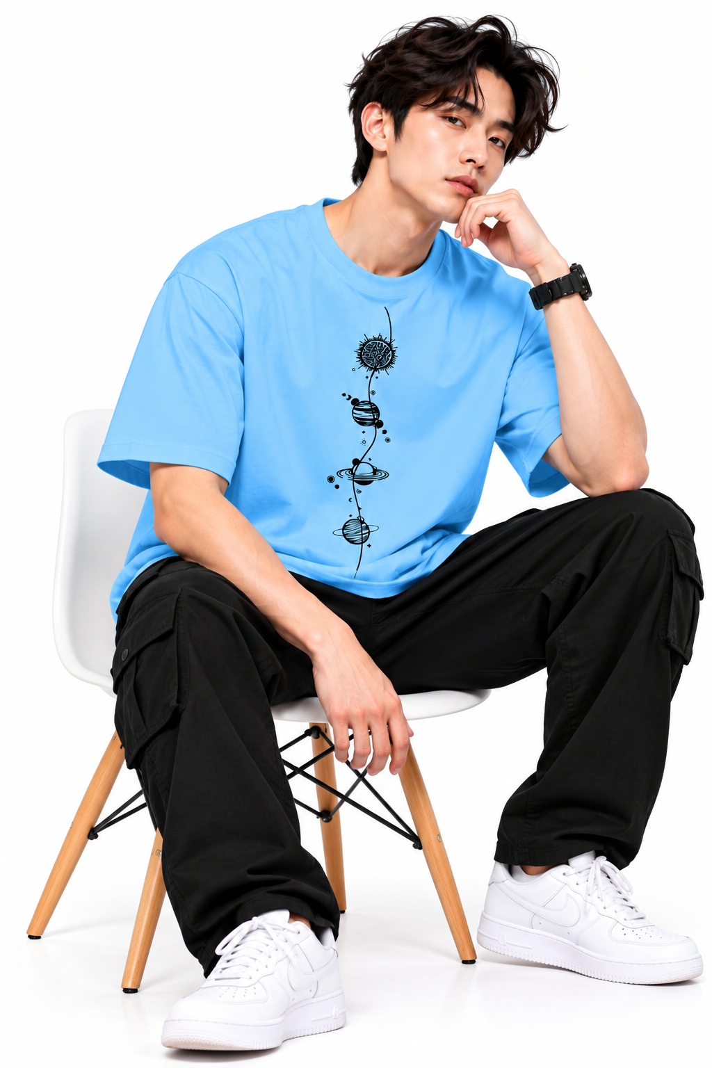 Attitude T-Shirts for Men | Round Neck Printed Oversized Cotton Tshirt
